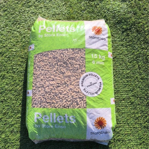 Dřevěné pelety STORA ENSO A1 6 mm – 15 kg / 80 pytlů × 15 kg / paleta 1 200 kg